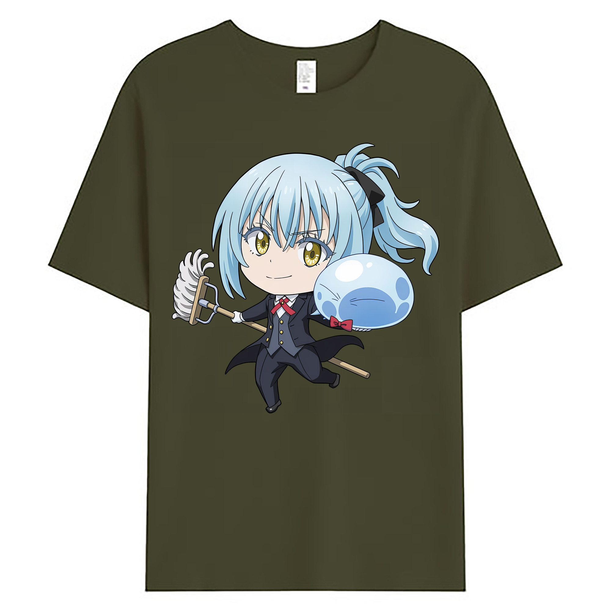 （画像用） 転スラ Regarding Reincarnated to Slime 綿100％ メンズ半袖Tシャツ｜肌触りやわらか＆通気性